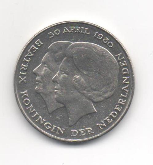 Rijksdaalder 1980 Dubbel portret, Postzegels en Munten, Munten | Nederland, Losse munt, 2½ gulden, Koningin Beatrix, Ophalen of Verzenden