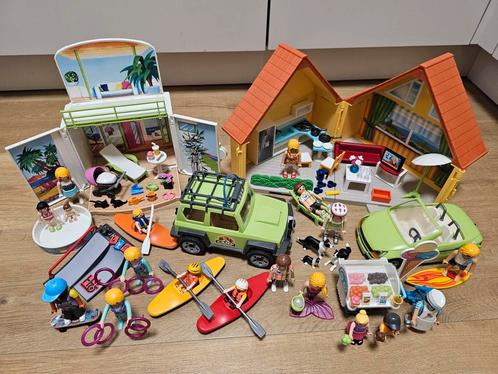 Playmobil 6020 zomerhuisje, auto, kajak, cabrio, zonneterras, Kinderen en Baby's, Speelgoed | Playmobil, Zo goed als nieuw, Ophalen of Verzenden