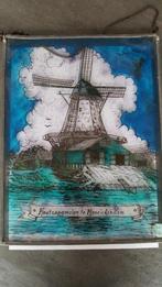 Houtzaagmolen Monnickendam  glas in lood, Ophalen of Verzenden