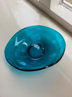 Schaaltje turquoise, Ophalen of Verzenden, Zo goed als nieuw, Rond, Glas