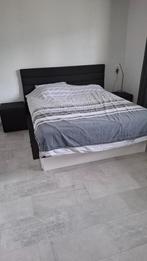 WATERBED ONDERBOUW MET GROTE LADES EN ACHTERWAND, Ophalen, MODERN, Wit, Tweepersoons