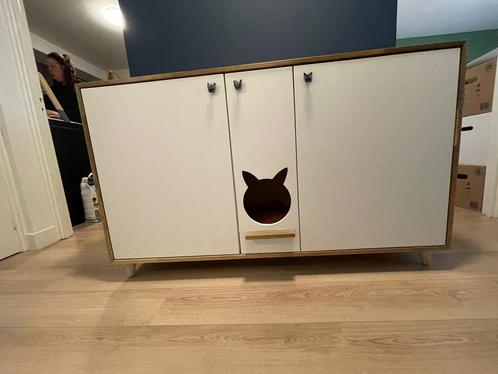 Dressoir kast voor kattenbakken, Huis en Inrichting, Kasten | Dressoirs, Zo goed als nieuw, 25 tot 50 cm, Eikenhout, Ophalen