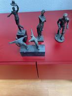4 Bronzen Beeldjes in één koop, Antiek en Kunst, Kunst | Beelden en Houtsnijwerken, Ophalen