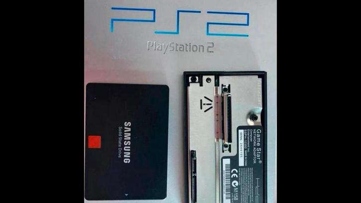 Zelfbouw ps2 ssd met FmcB, met keuze opties, Spelcomputers en Games, Spelcomputers | Sony PlayStation 2, Gebruikt, Phat, Zilver