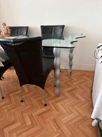 Eethoek en salontafel set glas, Huis en Inrichting, Tafels | Eettafels, Ophalen, 50 tot 100 cm, 150 tot 200 cm, Modern