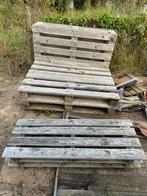 Gratis palletbank en tafel, Tuin en Terras, Ophalen, Zo goed als nieuw, Hout