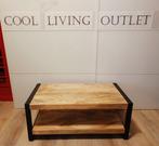 Salontafel  Mangohout Britt + onder plank met € 89,= korting, Ophalen, 50 tot 100 cm, 100 tot 150 cm, Zo goed als nieuw