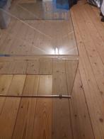 Langwerpige glazen salon tafel, Huis en Inrichting, Tafels | Salontafels, Ophalen, 100 tot 150 cm, 50 tot 100 cm, Minder dan 50 cm