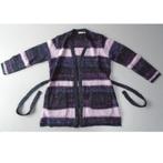 ONGEDRAGEN! Gebreid vest zwart lila S/36 cardigan  , Verzenden, Zwart, Nieuw, Maat 36 (S)