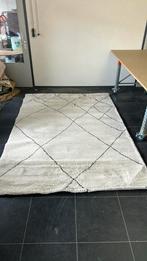Vloerkleed 200 x 290 - wit met zwarte lijnen - berber-zacht, Ophalen of Verzenden, 200 cm of meer, Rechthoekig, Berber
