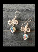 Oorbellen bal Infiniti kristal, Verzenden, Nieuw, Zilver, Hangers