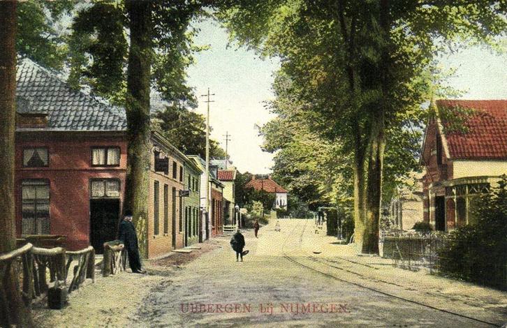 Ubbergen bij Nijmegen - dorpsgezicht - ongelopen, Verzamelen, Ansichtkaarten | Nederland, Ongelopen, Gelderland, Voor 1920, Ophalen of Verzenden