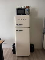 Smeg koelkast met vriesvak / crème beige, Met vriesvak, 200 liter of meer, Gebruikt, Ophalen of Verzenden