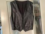 Gilet kalfsleder met zakken / maat 48 Zwart /, Kleding | Heren, Kostuums en Colberts, Ophalen of Verzenden, Maat 48/50 (M), Zwart
