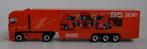 Herpa DAF XF95 SSC demo oplegger oranje, Verzenden, Zo goed als nieuw, Bus of Vrachtwagen, Herpa
