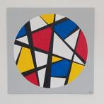 Mondriaan Stijl Abstract Schilderij - 70x70cm, Antiek en Kunst, Ophalen of Verzenden
