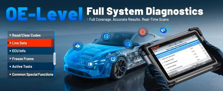 Autodiagnose OBD2 VIDENT iSmart 800Pro BT Alle systeem OBD2, Auto diversen, Autogereedschap, Nieuw, Ophalen