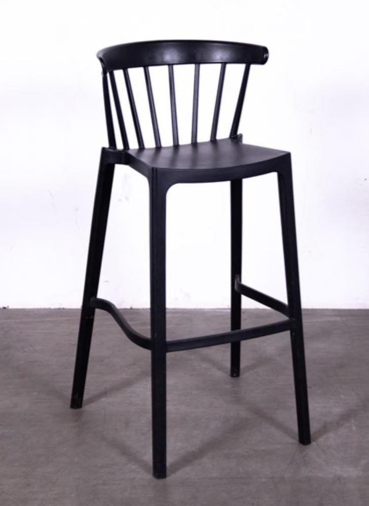 Barkruk Bliss zwart Woood (34 stuks), Huis en Inrichting, Barkrukken, Gebruikt, 60 tot 90 cm, Kunststof, 5 krukken of meer, Ophalen of Verzenden