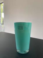 Azuurblauw vaasje, merk Despots, 13 cm hoog, Ophalen of Verzenden, Zo goed als nieuw, Glas, Minder dan 50 cm