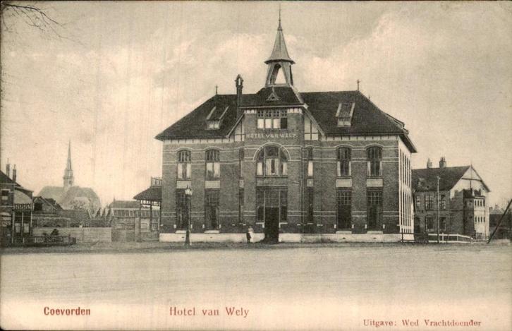 Hotel van Wely, Verzamelen, Ansichtkaarten | Nederland, Gelopen, Drenthe, Voor 1920, Ophalen of Verzenden