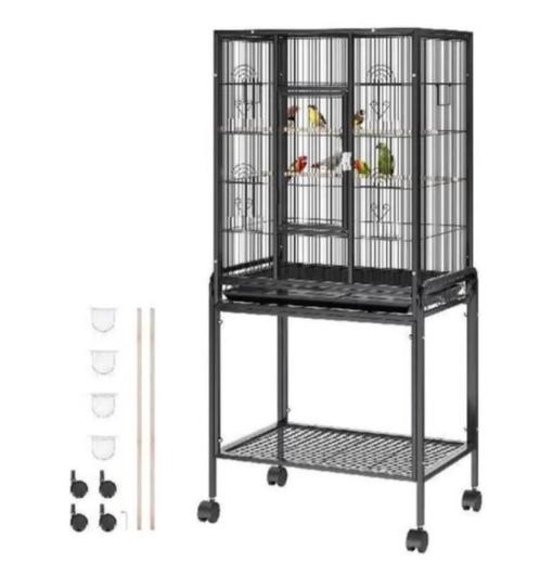 Vogelkooi met Rollende Standaard, Dieren en Toebehoren, Vogels | Hokken en Kooien, Nieuw, Vogelkooi, Ophalen of Verzenden