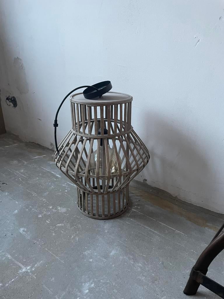 Plafond lamp, hout bohemian style, Ophalen, Zo goed als nieuw, Hout