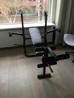 Bankdrukbank halterbank Fitnessbank met opzetstukken, Ophalen, Zo goed als nieuw, Benen, Fitnessbank