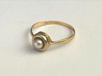 Antieke ring 18 kt goud natuurparel, Ophalen of Verzenden, Goud, Ring