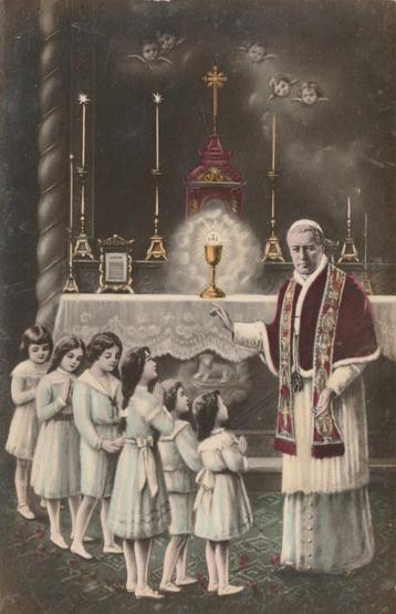 MEISJES COMMUNIE BEGIN 1900 ZEER MOOIE OUDE KAART KJ118 beschikbaar voor biedingen