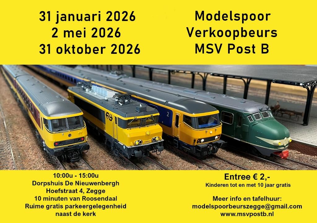 2 mei 2026 Modelspoorverkoop Zegge, Hobby en Vrije tijd, Gelijkstroom of Wisselstroom, Overige typen, Nieuw, Ophalen