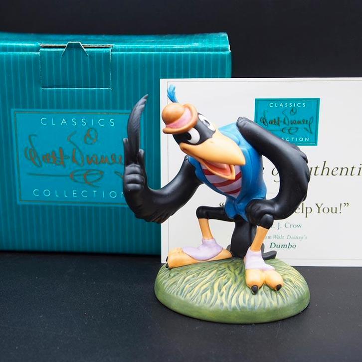 WDCC Dumbo Mr.J.Crow : Fixin' to help you, Verzamelen, Disney, Zo goed als nieuw, Beeldje of Figuurtje, Winnie de Poeh of vrienden