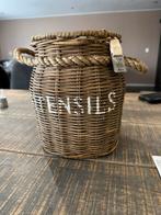 Riviera Maison rattan utentils pot, Ophalen, Zo goed als nieuw, Rond, Riet