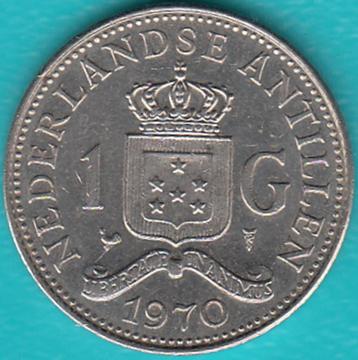 Nederlandse Antillen 1 gulden 1970 Juliana in munthouder beschikbaar voor biedingen
