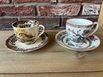 Antieke kopjes 2x / poselein, Ophalen of Verzenden
