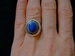 Zilveren 925 zilver ring mooi bewerkt lapis lazuli maat 15.5, Nieuw, Kleiner dan 17, Met edelsteen, Dame