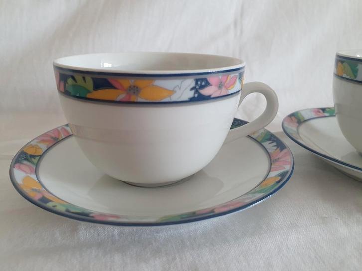 2xFine Royal Porcelain kop&schotel-Studio Collection Jarlina, Huis en Inrichting, Keuken | Servies, Zo goed als nieuw, Kop(pen) en/of Schotel(s)