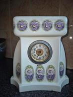 Antieke Art Nouveau Klok met Viooltjes, Ophalen of Verzenden