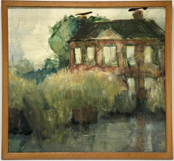 101. Olieverfschilderij, impressionistisch, 20e eeuw, Antiek en Kunst, Kunst | Schilderijen | Klassiek, Ophalen of Verzenden
