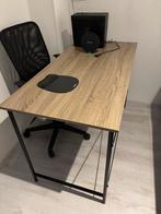 Bureaustoel en bureau combinatie, Ophalen, Gebruikt, 70 tot 120 cm, Metaal