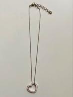 Swarovski ketting met hartje hanger, Sieraden, Tassen en Uiterlijk, Kettingen, Gebruikt, Ophalen of Verzenden, Zilver