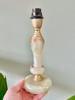Vintage groen/ bruine marmeren lampenvoet tafellamp lamp, Huis en Inrichting, Lampen | Tafellampen, Ophalen of Verzenden, Gebruikt