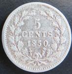 5 Cent 1850, Postzegels en Munten, Munten | Nederland, Koning Willem III, Verzenden, Zilver, Losse munt