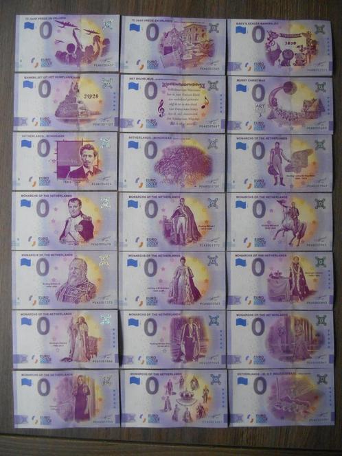 0 eurobiljet Nederland 21 verschillende van 2020, Postzegels en Munten, Bankbiljetten | Nederland, Los biljet, Euro's, Ophalen of Verzenden