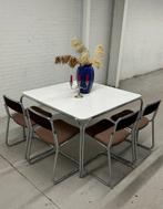 Space Age buisframe eettafel / dinner table, Huis en Inrichting, 100 tot 150 cm, 100 tot 150 cm, Gebruikt, Rechthoekig