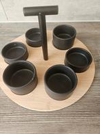 Gusta serveerplank met 6 bakjes, Huis en Inrichting, Minder dan 50 cm, Zwart, Ophalen of Verzenden, Zo goed als nieuw