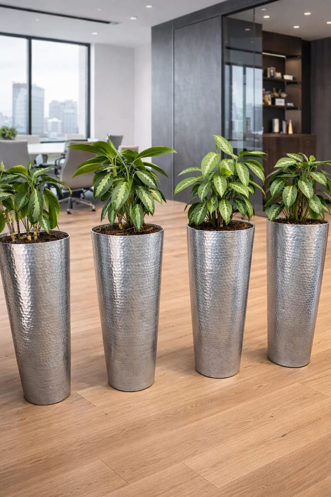 Plantenbak/ Bloembak / conische vaas (4 stuks 100 cm hoog), Tuin en Terras, Bloembakken en Plantenbakken, Overige materialen, Binnen