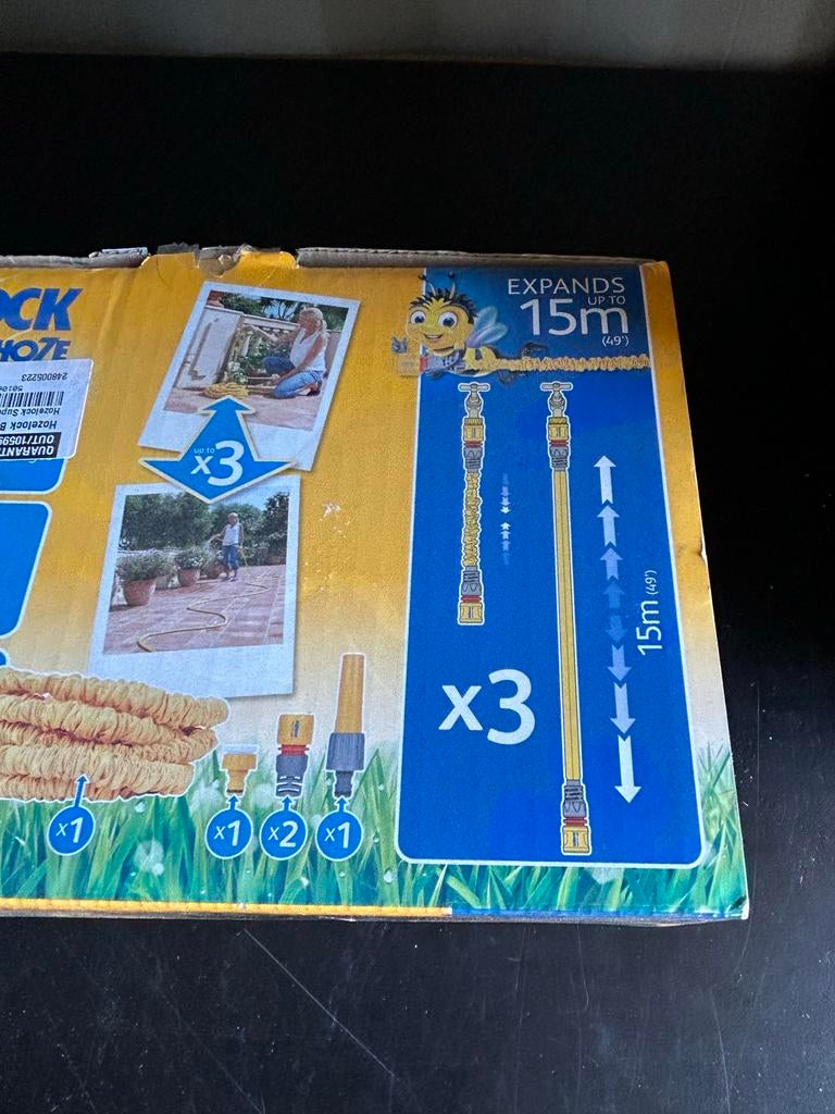 Hozelock Superhoze 15 meter uittrekbare tuinslang - Nieuw, ., Tuinslang, Nieuw, Ophalen of Verzenden