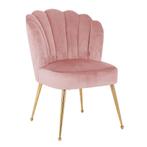 Richmond Pippa pink gold velvet eetkamerstoel - roze, Huis en Inrichting, Stoelen, Ophalen, Zo goed als nieuw, Overige kleuren