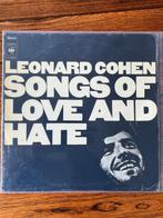 Leonard Cohen Songs of love and hate vinyl lp eerste persing, 1960 tot 1980, Gebruikt, Ophalen of Verzenden, 12 inch