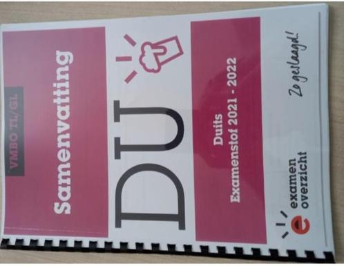 Samenvatting Examenstof Duits VMBO TL/GL, Boeken, Schoolboeken, Zo goed als nieuw, Duits, VMBO, Ophalen of Verzenden